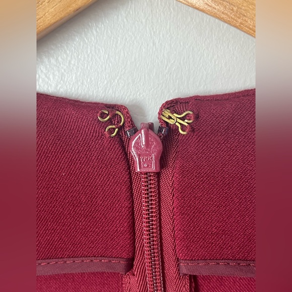 Women’s Banana Republic Rich Burgundy Midi Elegant Bodycon Dress - Picture 6 of 14